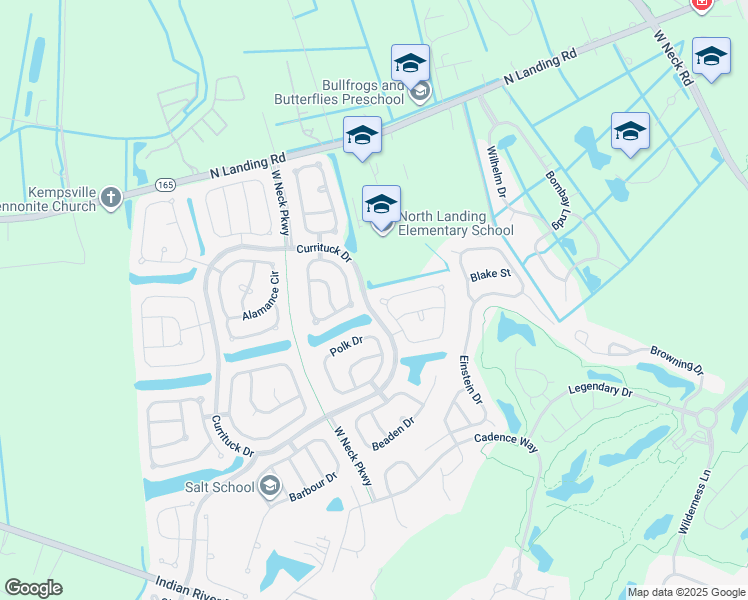 map of restaurants, bars, coffee shops, grocery stores, and more near 2909 Livingston Court in Virginia Beach
