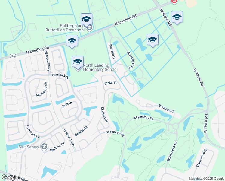 map of restaurants, bars, coffee shops, grocery stores, and more near 2764 Einstein Drive in Virginia Beach