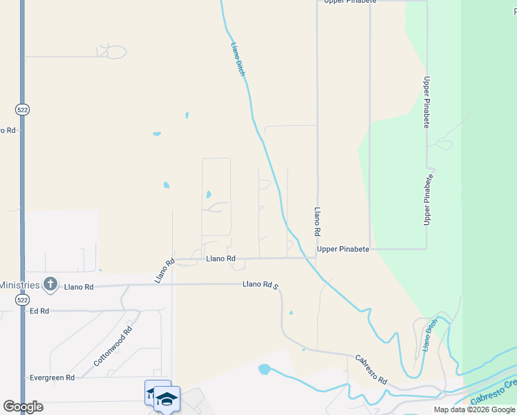 map of restaurants, bars, coffee shops, grocery stores, and more near Llano Road in Questa