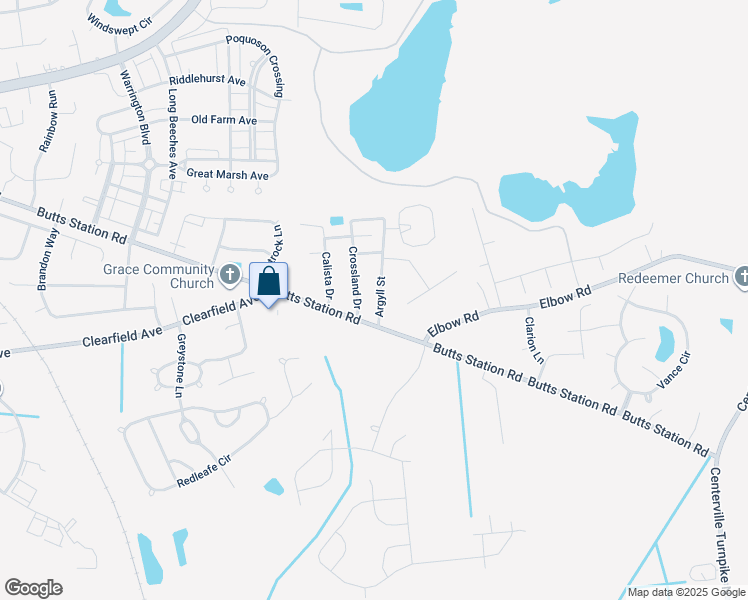 map of restaurants, bars, coffee shops, grocery stores, and more near 610 Argyll Street in Chesapeake