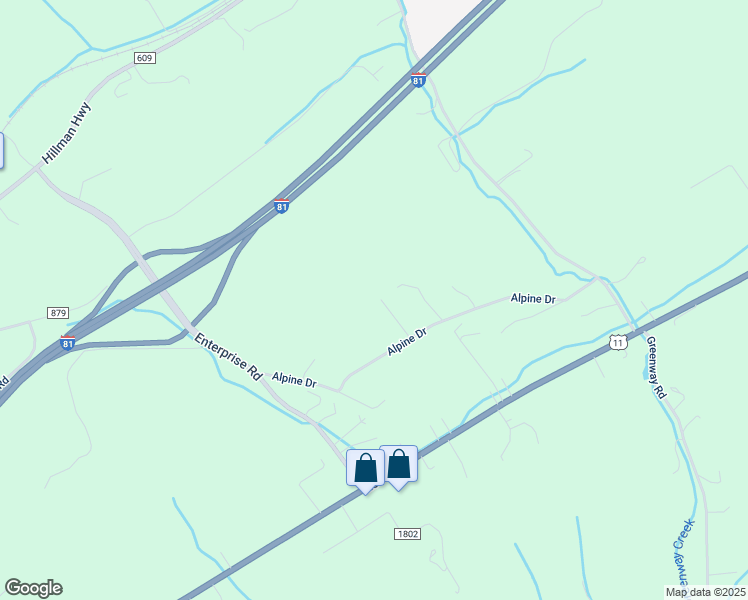 map of restaurants, bars, coffee shops, grocery stores, and more near 27311 Alpine Drive in Abingdon