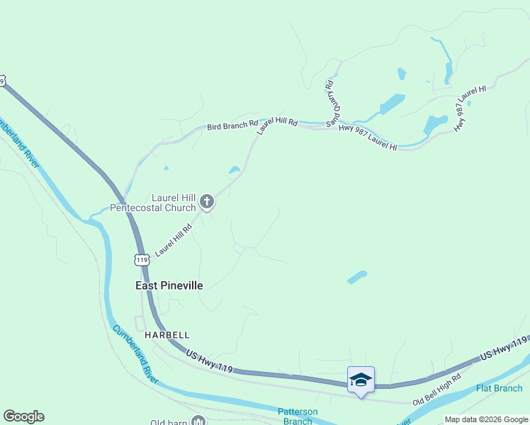 map of restaurants, bars, coffee shops, grocery stores, and more near 199 Joe E Dell Road in Pineville