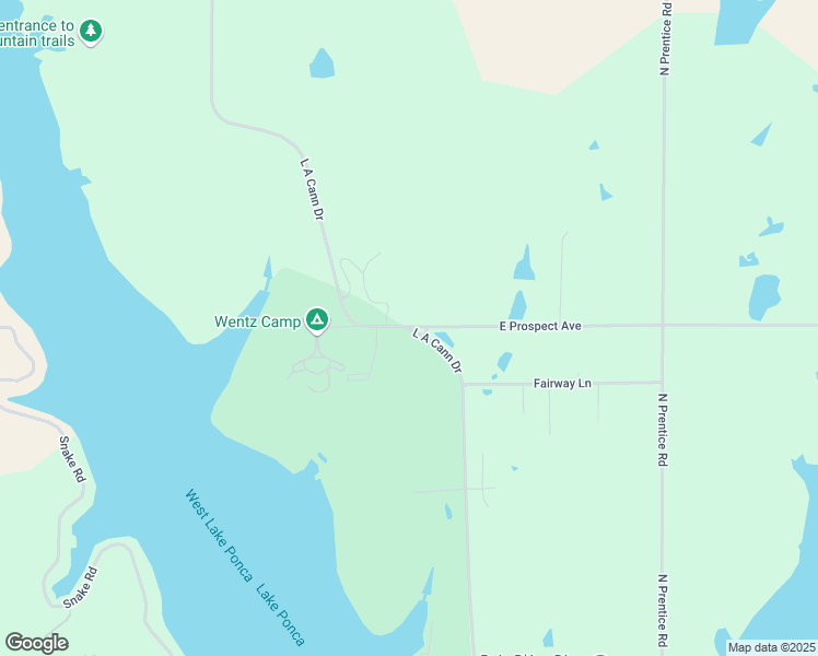 map of restaurants, bars, coffee shops, grocery stores, and more near East Prospect Avenue & L A Cann Drive in Ponca City