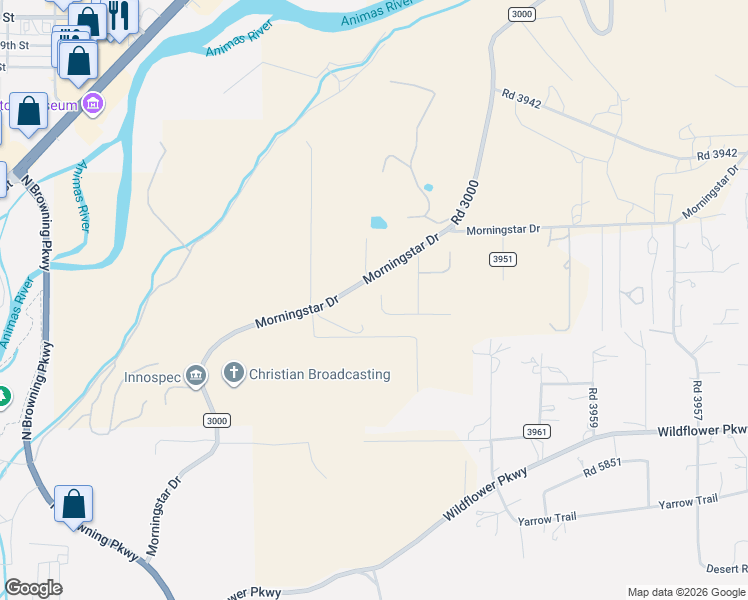 map of restaurants, bars, coffee shops, grocery stores, and more near 4435 Elk Ridge Court in Farmington