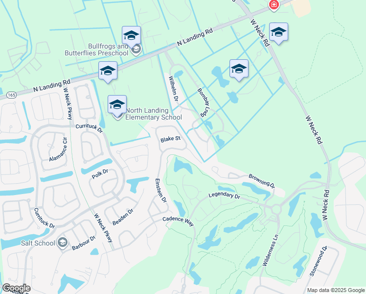 map of restaurants, bars, coffee shops, grocery stores, and more near 2749 Einstein Drive in Virginia Beach