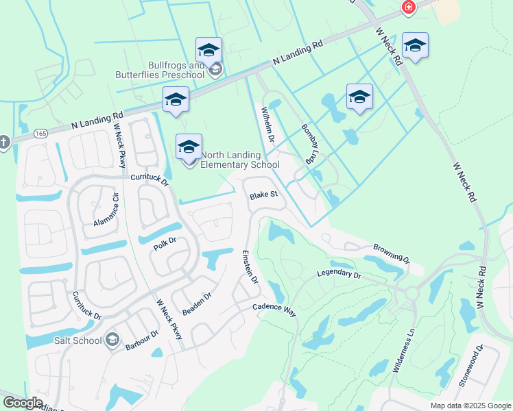 map of restaurants, bars, coffee shops, grocery stores, and more near 2777 Einstein Drive in Virginia Beach