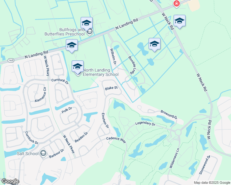 map of restaurants, bars, coffee shops, grocery stores, and more near 2761 Einstein Drive in Virginia Beach