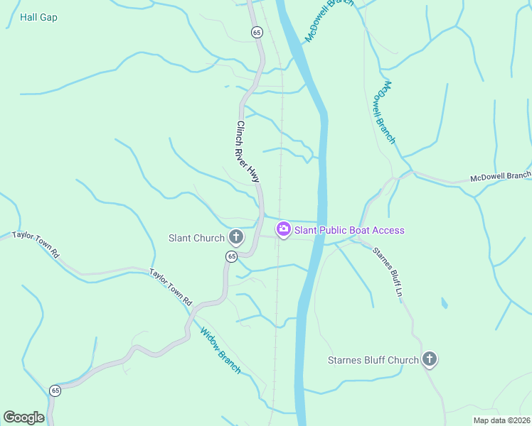 map of restaurants, bars, coffee shops, grocery stores, and more near 5445 Clinch River Highway in Gate City