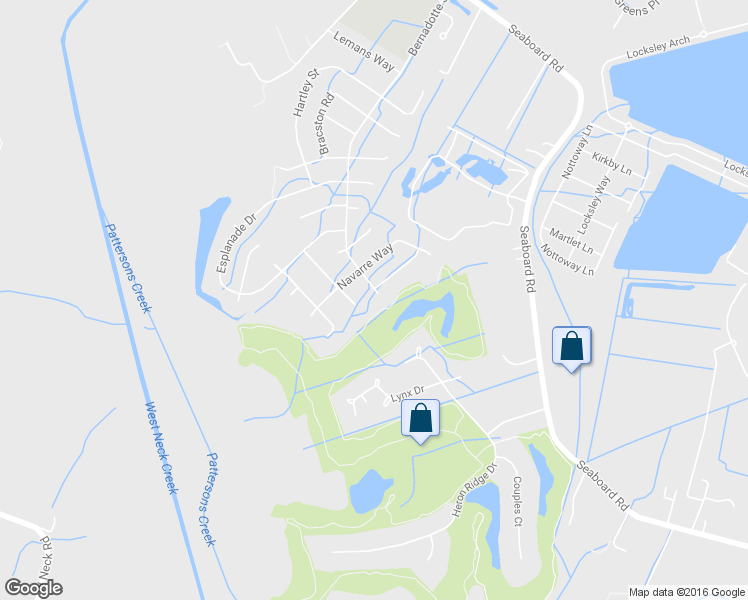 map of restaurants, bars, coffee shops, grocery stores, and more near 2760 Bernadotte Street in Virginia Beach