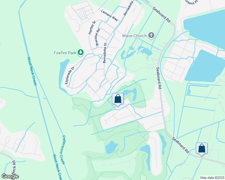 map of restaurants, bars, coffee shops, grocery stores, and more near 2760 Bernadotte Street in Virginia Beach