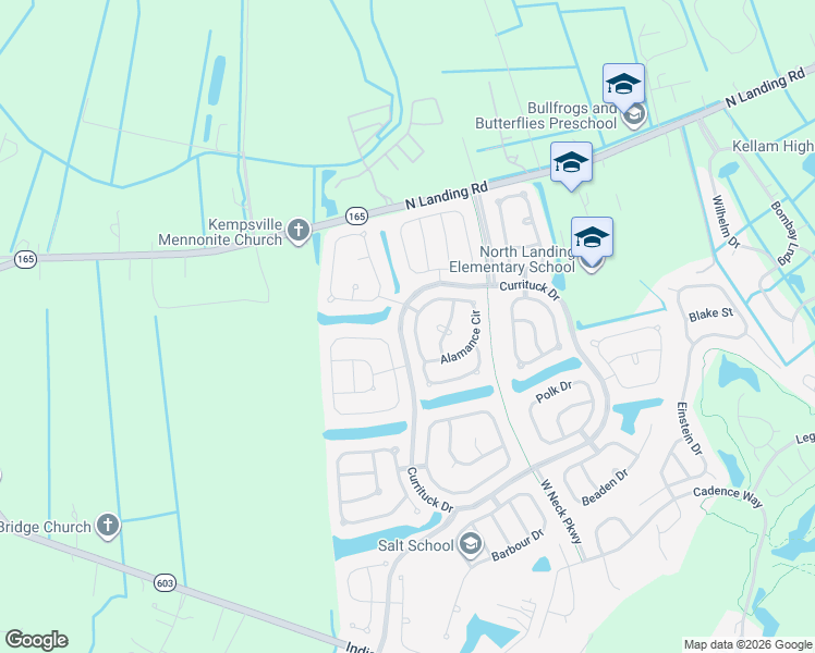 map of restaurants, bars, coffee shops, grocery stores, and more near 2764 Alameda Drive in Virginia Beach