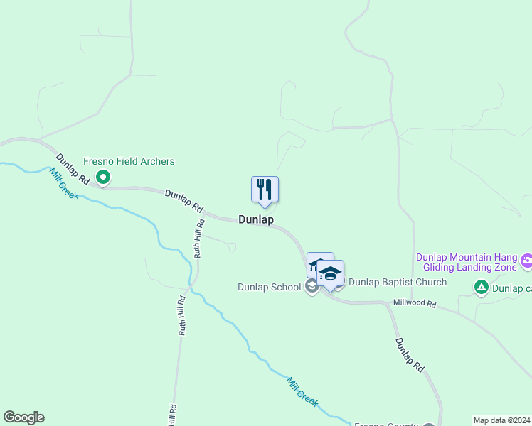 map of restaurants, bars, coffee shops, grocery stores, and more near 39316 Dunlap Road in Dunlap