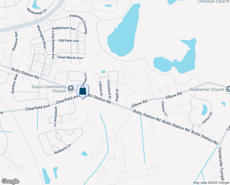 map of restaurants, bars, coffee shops, grocery stores, and more near 616 Argyll Street in Chesapeake