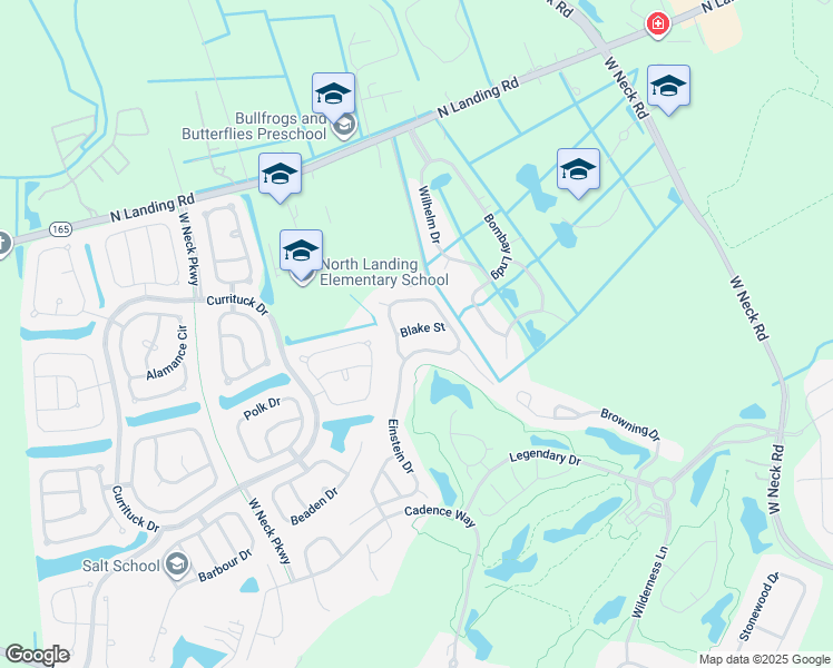 map of restaurants, bars, coffee shops, grocery stores, and more near 2725 Blake Street in Virginia Beach
