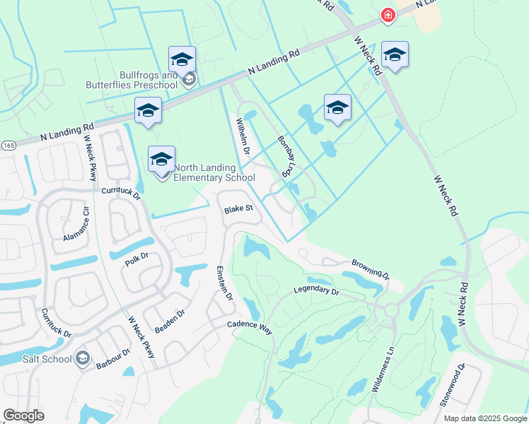 map of restaurants, bars, coffee shops, grocery stores, and more near 2732 Einstein Drive in Virginia Beach