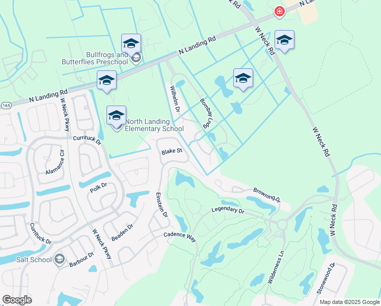 map of restaurants, bars, coffee shops, grocery stores, and more near 2732 Einstein Drive in Virginia Beach