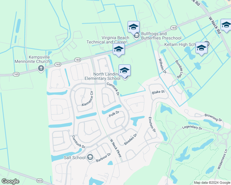 map of restaurants, bars, coffee shops, grocery stores, and more near 2628 Pulaski Loop in Virginia Beach