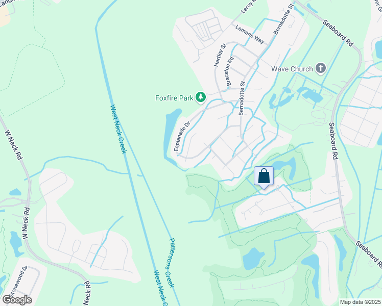 map of restaurants, bars, coffee shops, grocery stores, and more near 2736 Esplanade Court in Virginia Beach