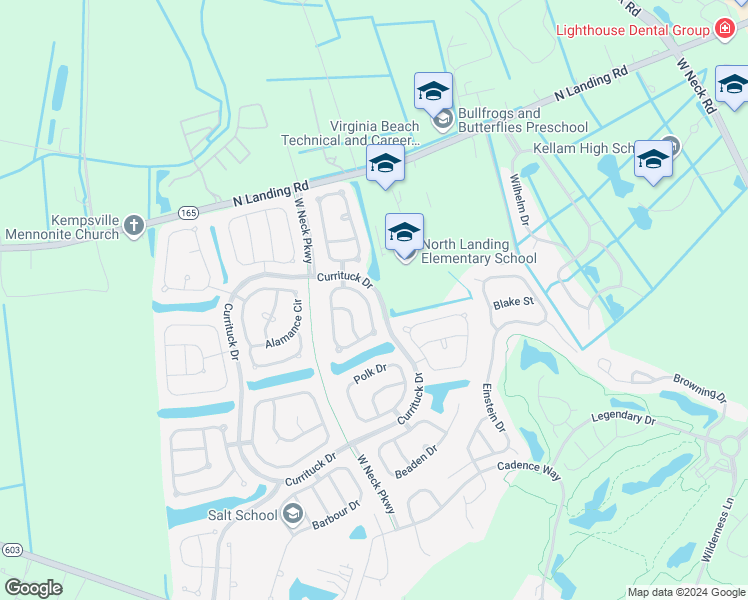 map of restaurants, bars, coffee shops, grocery stores, and more near 2624 Pulaski Loop in Virginia Beach