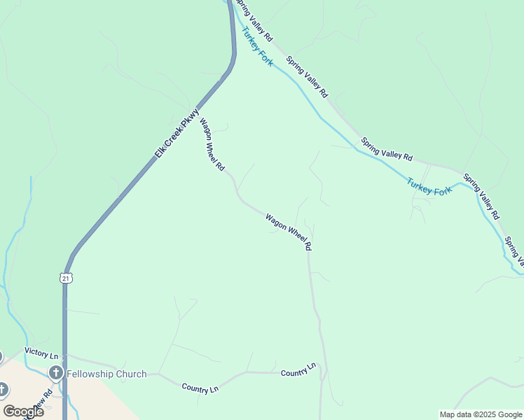 map of restaurants, bars, coffee shops, grocery stores, and more near 437 Wagon Wheel Road in Elk Creek