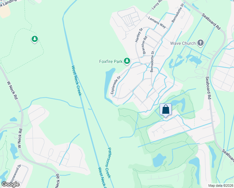 map of restaurants, bars, coffee shops, grocery stores, and more near 2405 Esplanade Drive in Virginia Beach