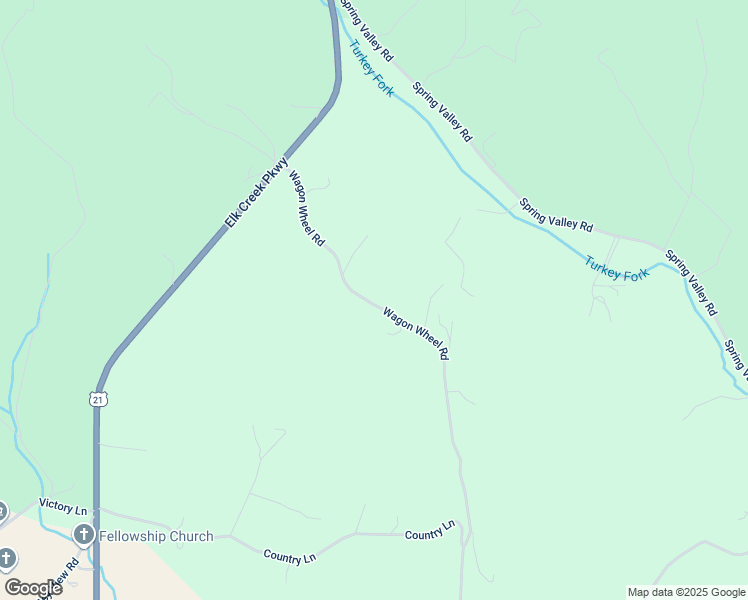 map of restaurants, bars, coffee shops, grocery stores, and more near 437 Wagon Wheel Road in Elk Creek