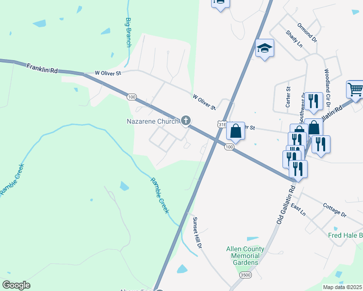 map of restaurants, bars, coffee shops, grocery stores, and more near 51 Hinton Avenue in Scottsville