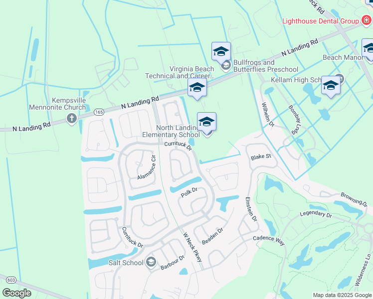 map of restaurants, bars, coffee shops, grocery stores, and more near 2612 Pulaski Loop in Virginia Beach