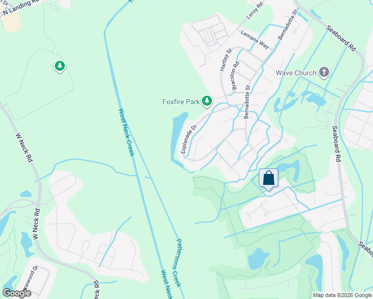 map of restaurants, bars, coffee shops, grocery stores, and more near 2405 Esplanade Drive in Virginia Beach