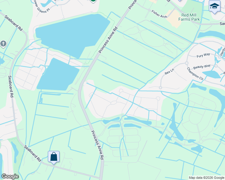 map of restaurants, bars, coffee shops, grocery stores, and more near 2008 Kittridge Drive in Virginia Beach