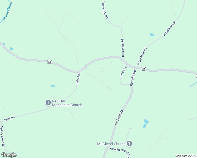 map of restaurants, bars, coffee shops, grocery stores, and more near Misty Row Lane in Scottsville