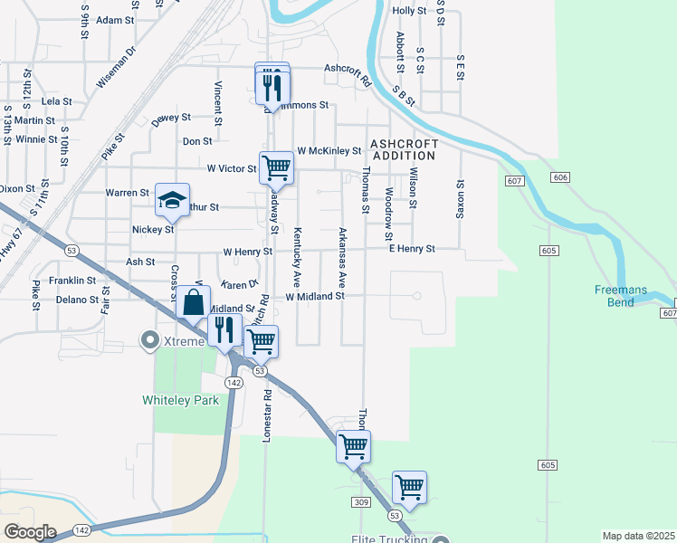 map of restaurants, bars, coffee shops, grocery stores, and more near 2013 Arkansas Avenue in Poplar Bluff