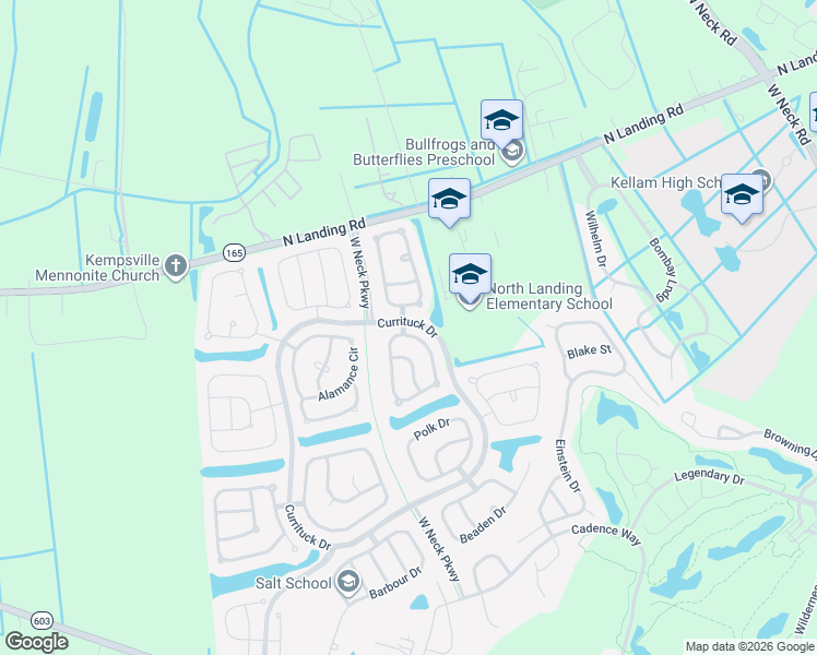 map of restaurants, bars, coffee shops, grocery stores, and more near 2612 Pulaski Loop in Virginia Beach