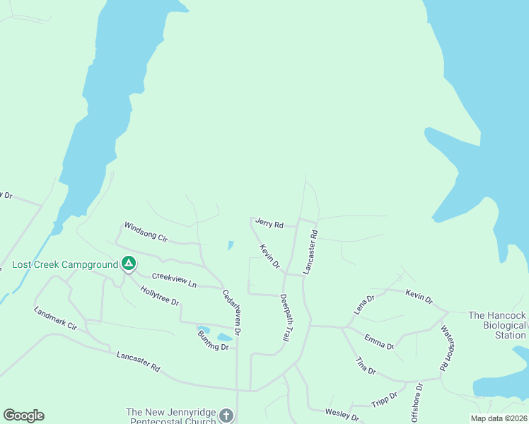 map of restaurants, bars, coffee shops, grocery stores, and more near Jerry Road in Murray