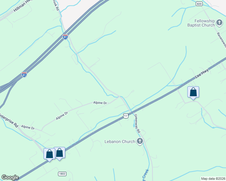 map of restaurants, bars, coffee shops, grocery stores, and more near 14529 Stonybrook Road in Meadowview