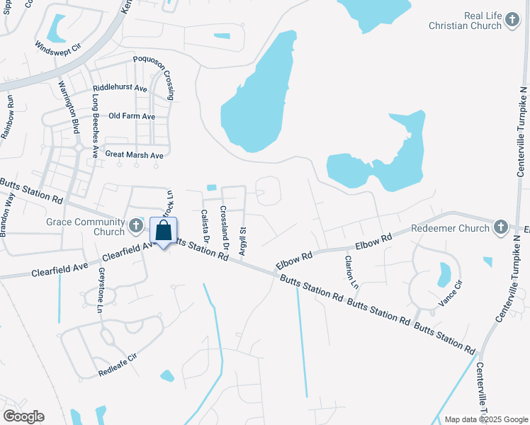 map of restaurants, bars, coffee shops, grocery stores, and more near 1312 Waycroft Reach in Chesapeake