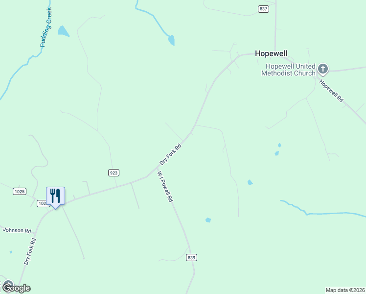 map of restaurants, bars, coffee shops, grocery stores, and more near 5633 Dry Fork Road in Dry Fork