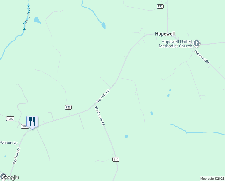 map of restaurants, bars, coffee shops, grocery stores, and more near 5633 Dry Fork Road in Dry Fork