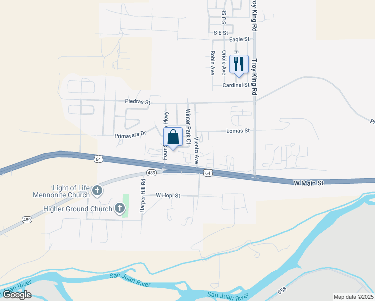 map of restaurants, bars, coffee shops, grocery stores, and more near 1025 Winter Park in Farmington