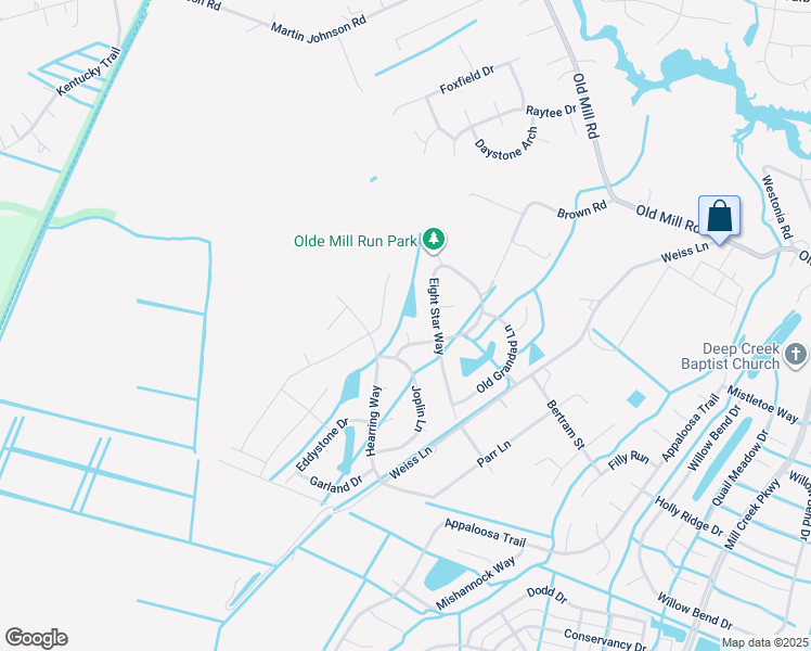 map of restaurants, bars, coffee shops, grocery stores, and more near 3208 Letcher Court in Chesapeake