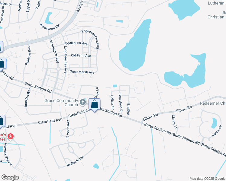 map of restaurants, bars, coffee shops, grocery stores, and more near 1200 Fordham Lane in Chesapeake