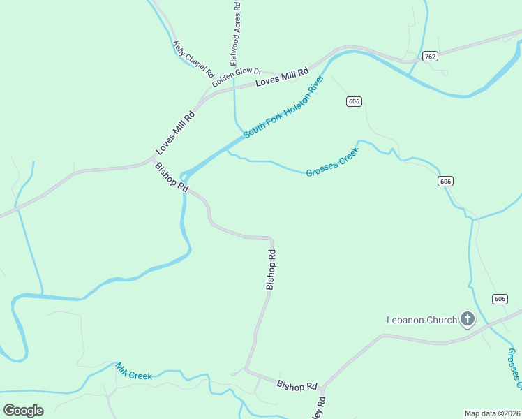 map of restaurants, bars, coffee shops, grocery stores, and more near 15277 Bishop Road in Chilhowie