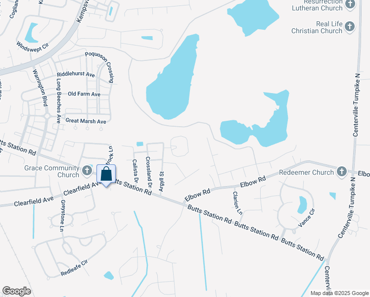 map of restaurants, bars, coffee shops, grocery stores, and more near 715 Argyll Street in Chesapeake