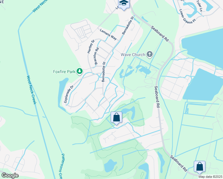 map of restaurants, bars, coffee shops, grocery stores, and more near 2308 Andre Court in Virginia Beach