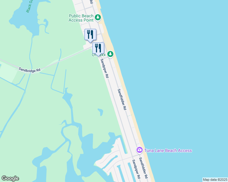 map of restaurants, bars, coffee shops, grocery stores, and more near 2621 Sandpiper Road in Virginia Beach