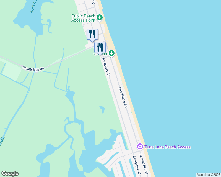 map of restaurants, bars, coffee shops, grocery stores, and more near 2621 Sandpiper Road in Virginia Beach