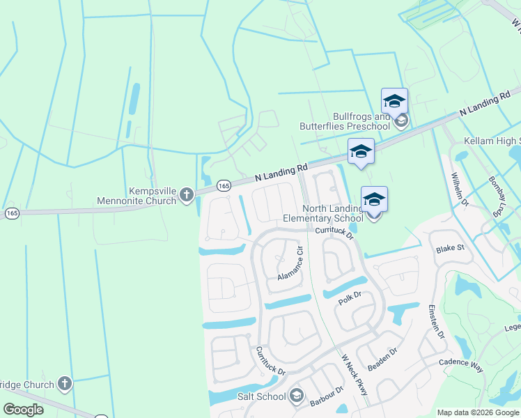 map of restaurants, bars, coffee shops, grocery stores, and more near 2516 New Kent Street in Virginia Beach