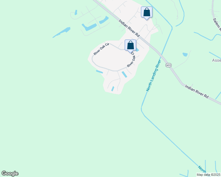 map of restaurants, bars, coffee shops, grocery stores, and more near 2625 Cypress Vine Court in Virginia Beach