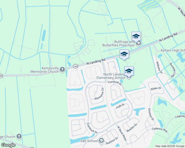 map of restaurants, bars, coffee shops, grocery stores, and more near 2516 New Kent Street in Virginia Beach