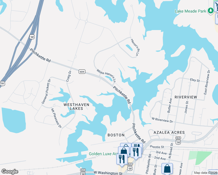 map of restaurants, bars, coffee shops, grocery stores, and more near 993 Pitchkettle Road in Suffolk
